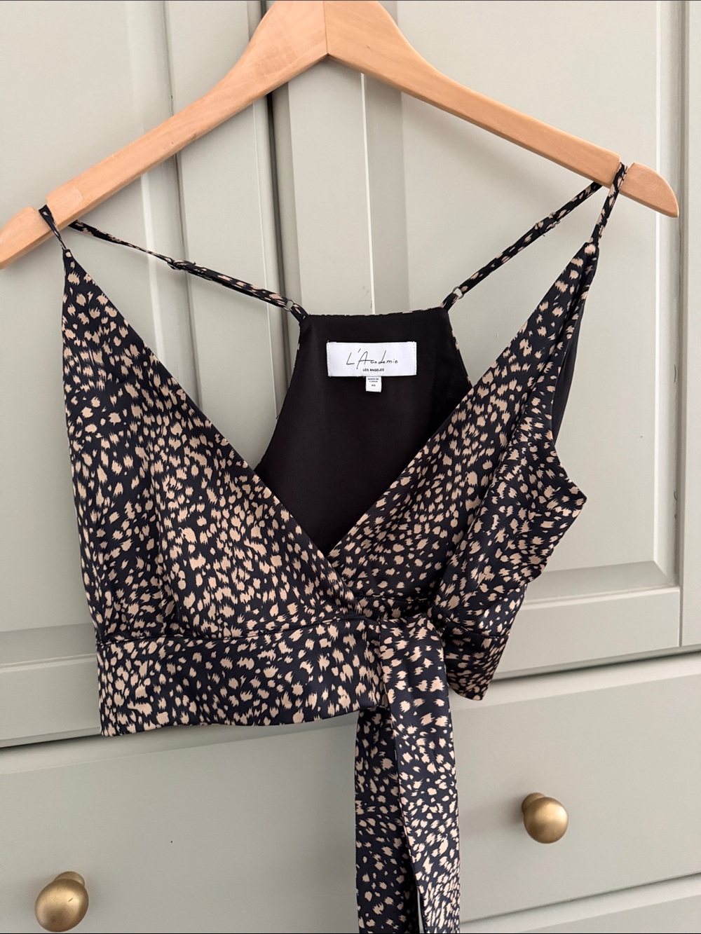 L'Academie Wrap Crop Top